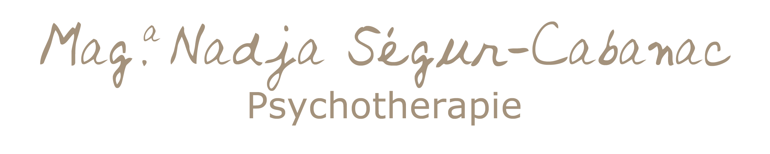 Schriftzug Nadja Segur
