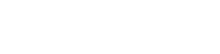 Fill the Gap Logo mit Schriftzug