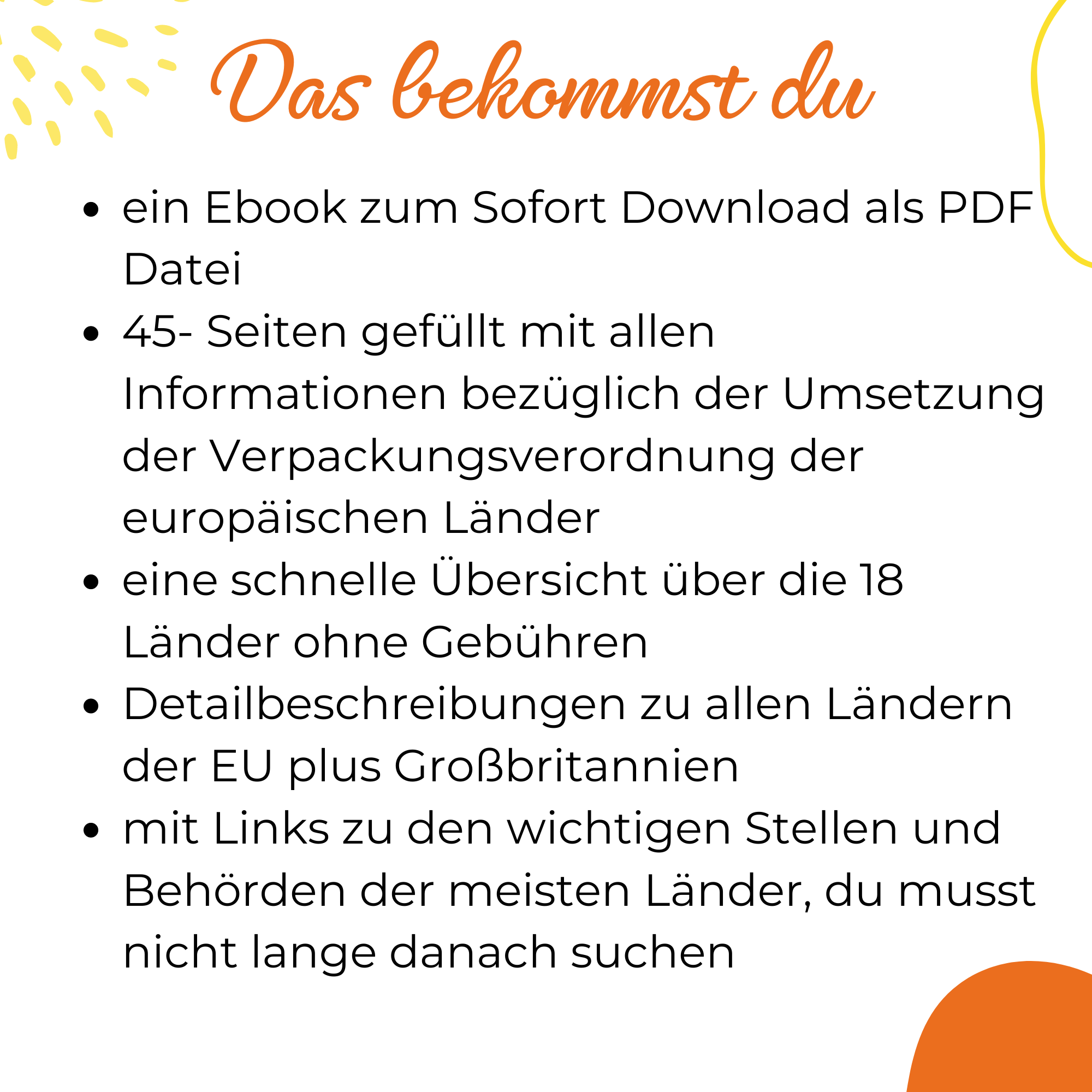Verpackungsgesetz: Ebook mit den Gebühren für alle Länder Europas | elopage