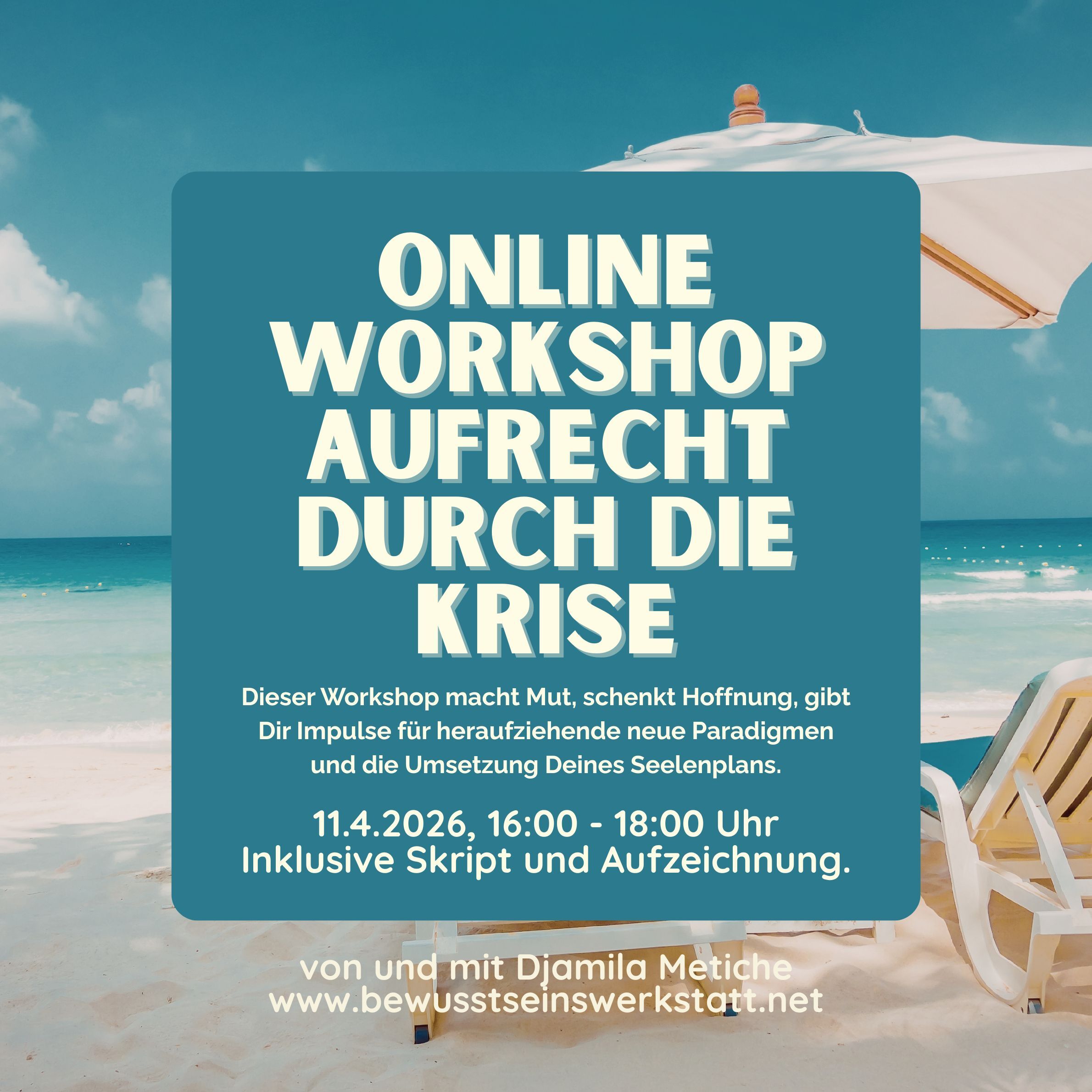 Online Workshop aufrecht durch die Krise 11.4.2026