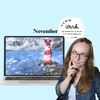Deckblatt für Novemberkunstwerk: Sturm & Licht: Der Leuchtturm auf der Insel