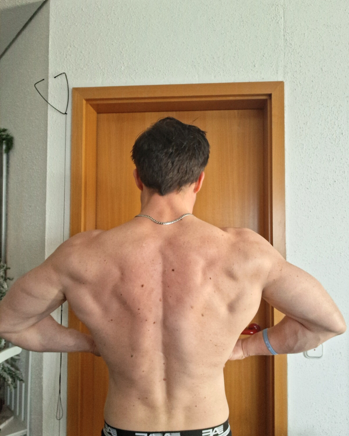 Nacher Bild Daniel - Rückenansicht