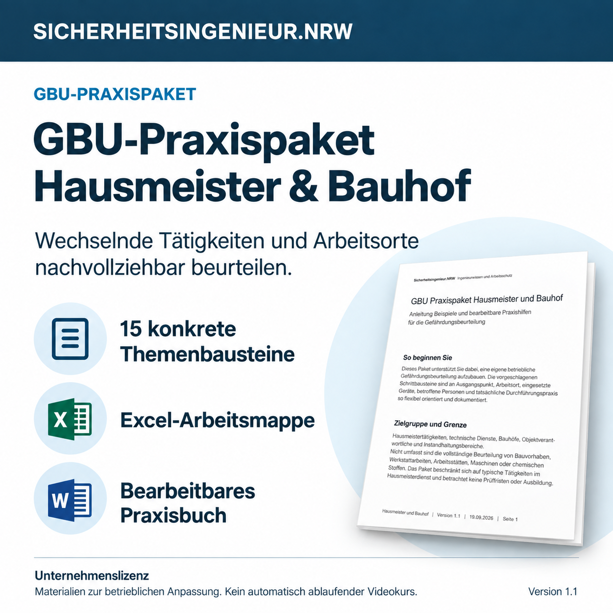 Produktcover GBU-Praxispaket Hausmeister und Bauhof