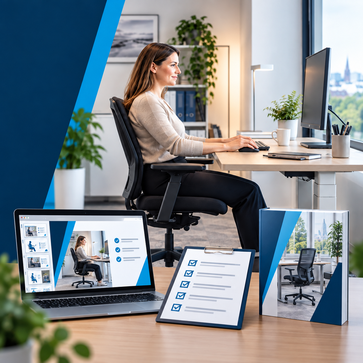 Büro-Unterweisung mit PowerPoint-Folien, Sprechertexten und Lerncheck