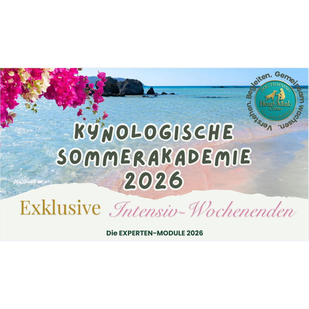 „Kynologische Sommerakademie 2026 Kreta – Exklusive Intensiv-Wochenenden für Hundetraining in Kefalas, Apokoronos.“