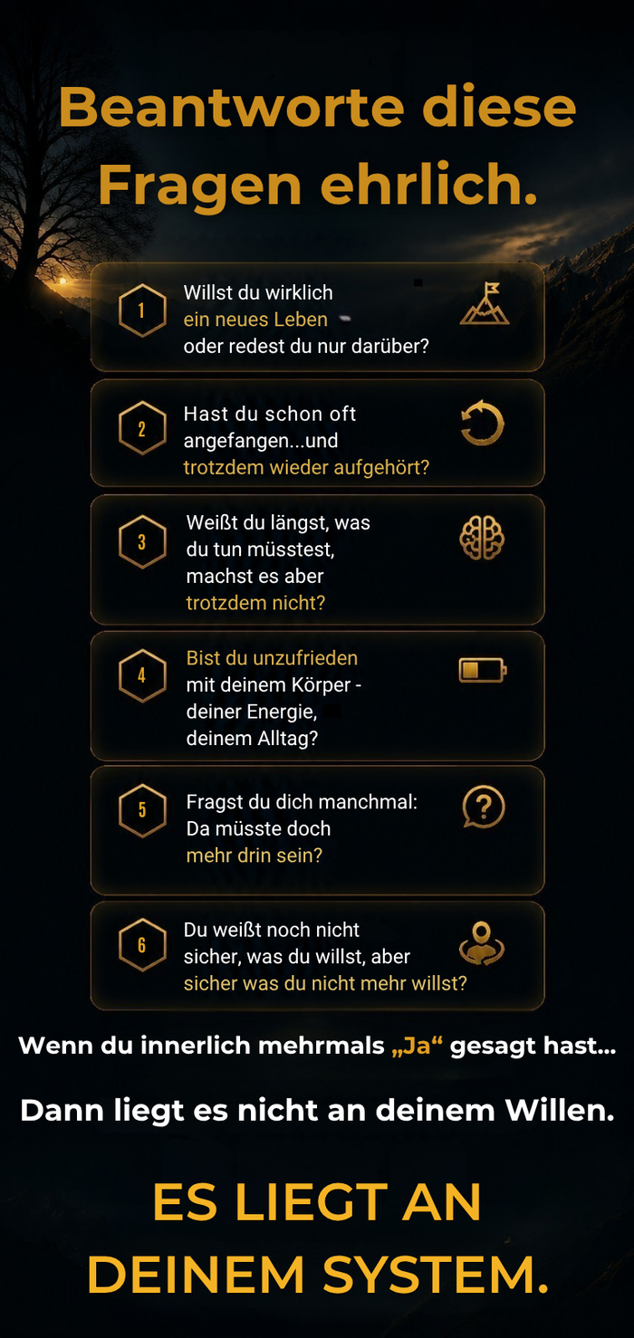 Beantworte diese Fragen ehrlich
