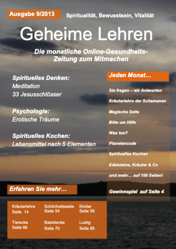 Geheime Lehre Zeitschrift, 9/2013, Rarität, 100 Seiten gratis PDF - www ...