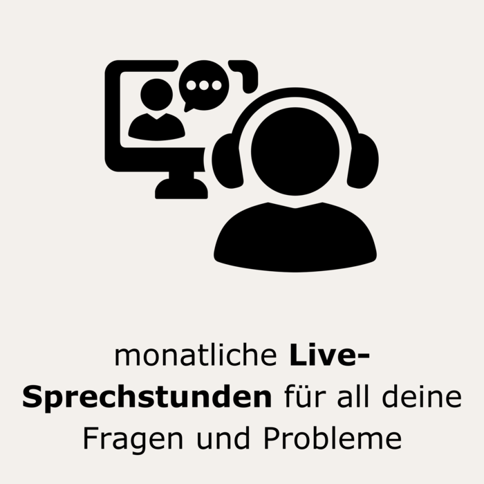 Monatliche Live-Sprechstunden
