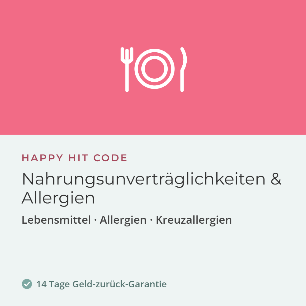 Happy HIT Code - Nahrungsunverträglichkeiten & Allergien