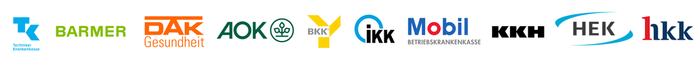 Logos der gesetzlichen Krankenkassen