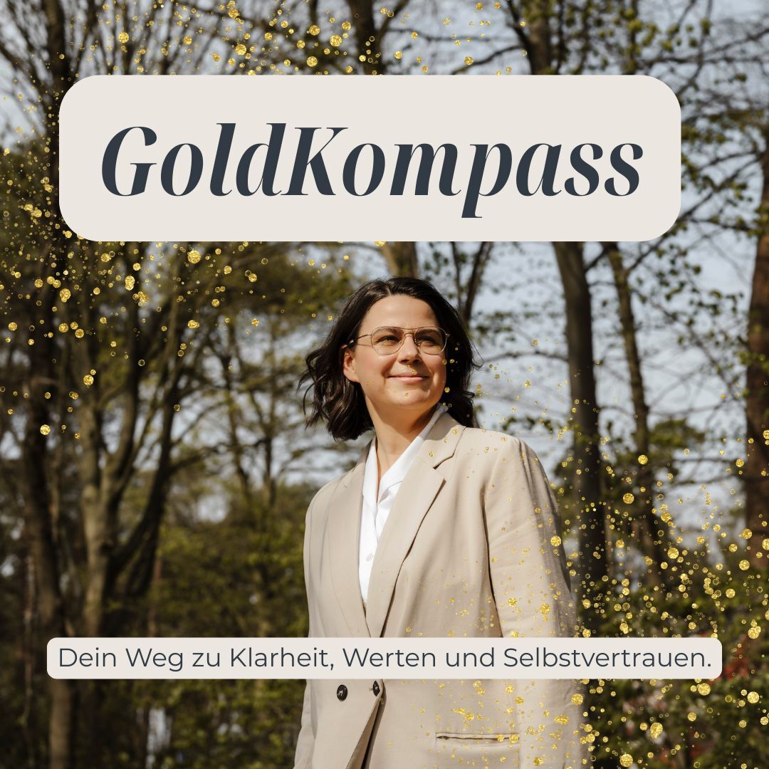 Produktbild für Goldkompass, die Wegbegleiterin im Wald schaut freundlich in eine Richtung