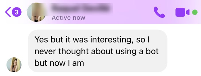 Screenshot Testimonial DM Automation