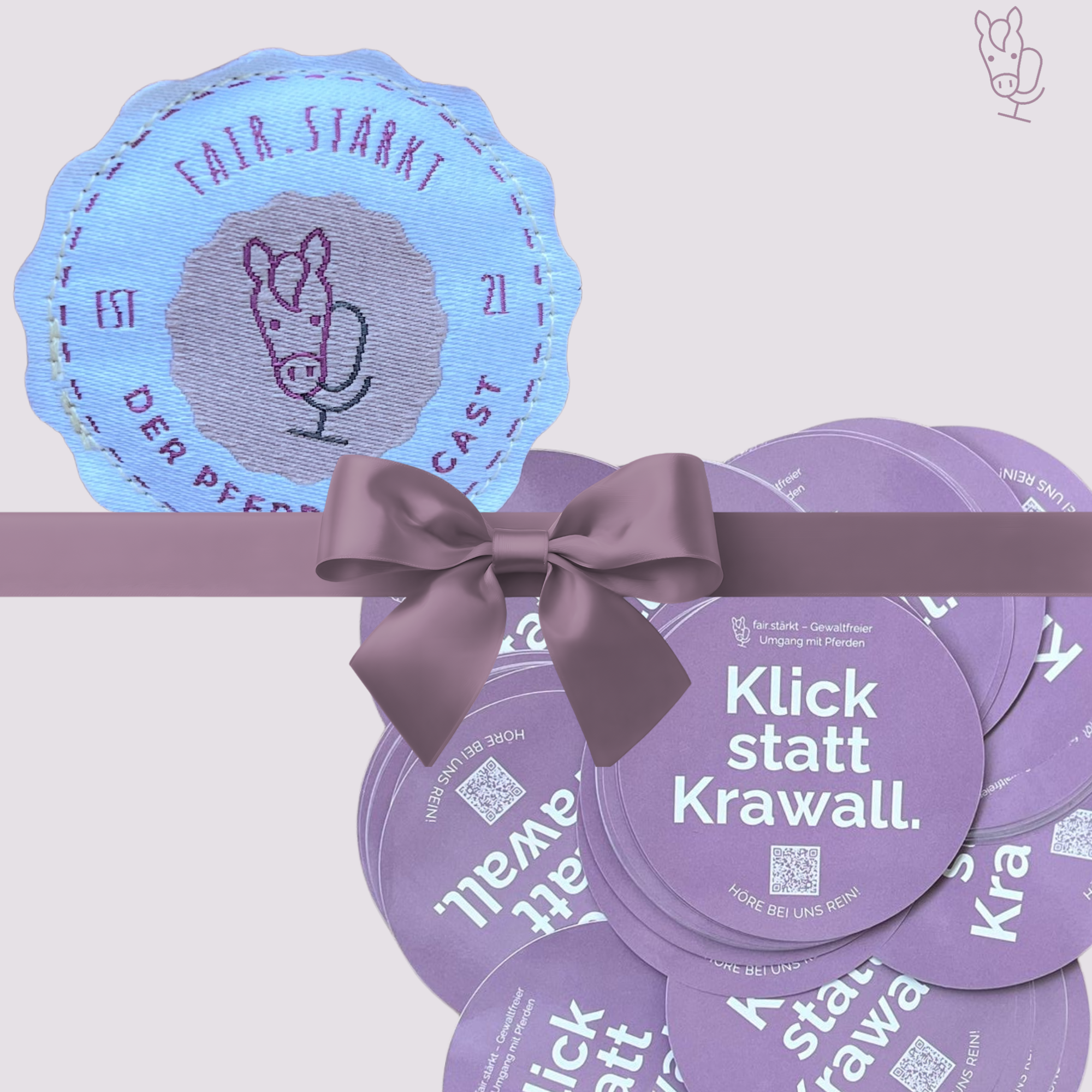 Sichtbares Statement für achtsame Pferdekommunikation