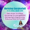 workshop energiearbeit 23.11.2026: Energetische Reinigung und Abgrenzung. Fokus auf Kraft und Freude