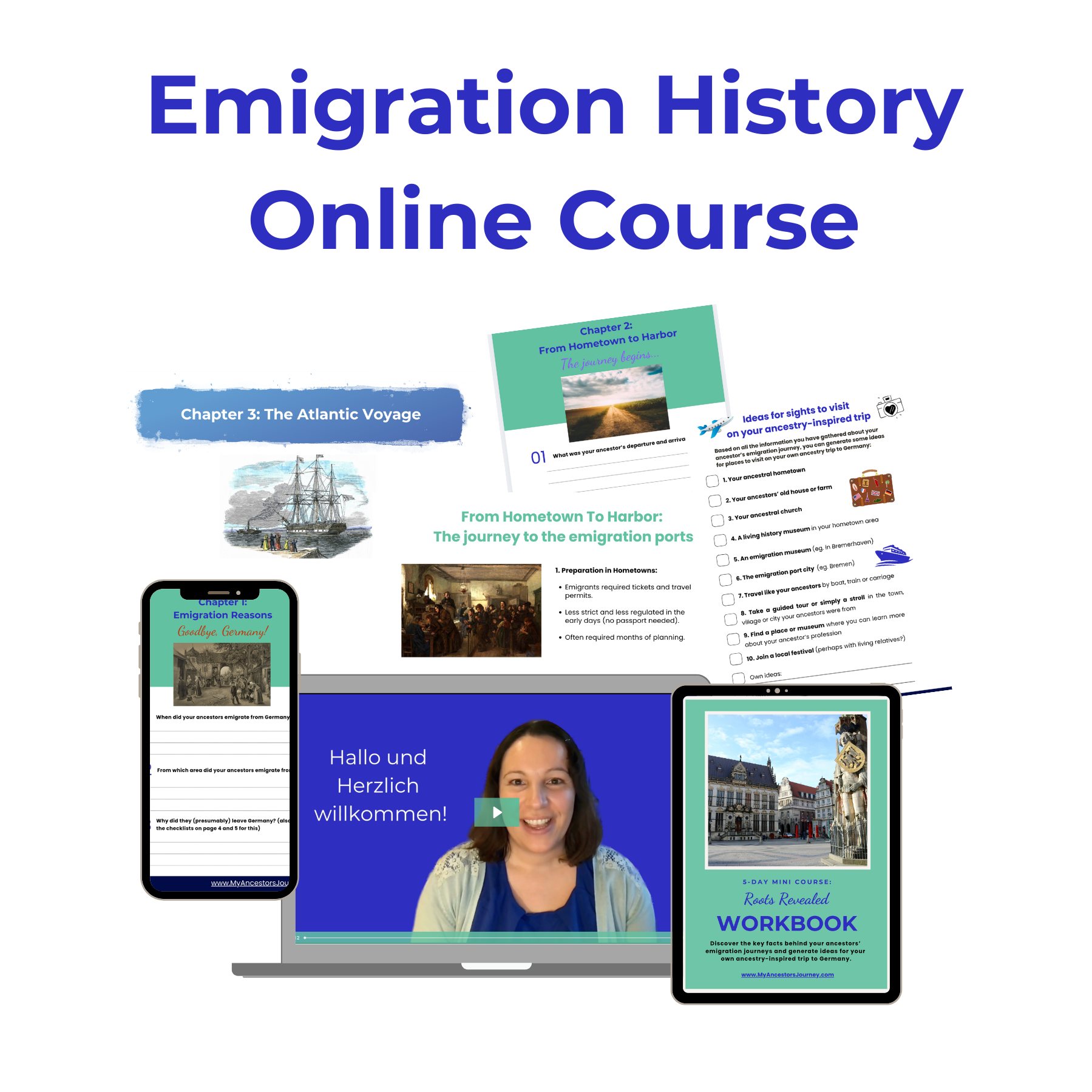 Mockup for Emigration History Online Course