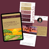 Vorschau des Selbstcoaching-Workbooks GLÜCKSREISE 1 mit Cover und drei Beispielseiten.