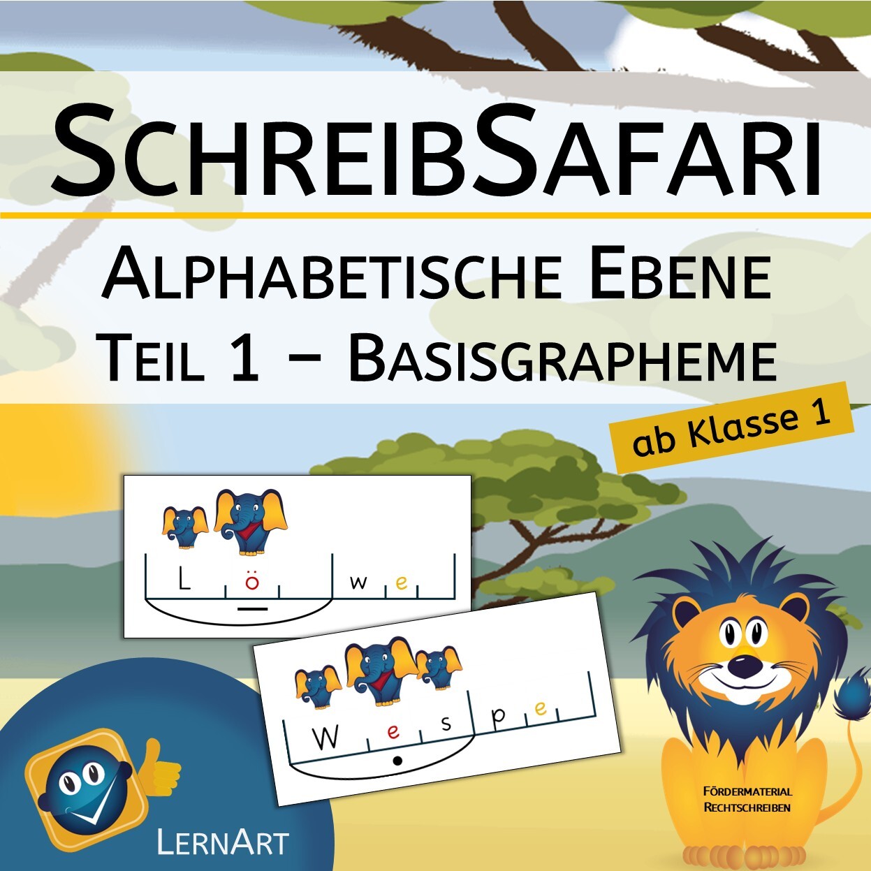 Banner für Rechtschreibförderprogramm SchreibSafari Teil 1