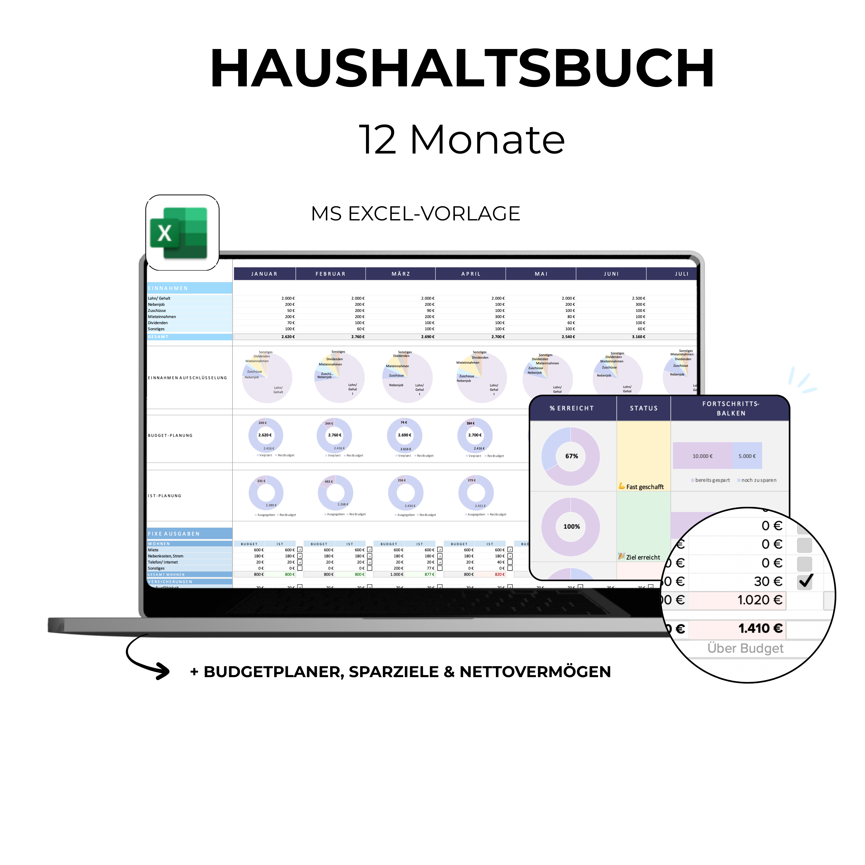 Haushaltsbuch Excel-Vorlage caminvesta