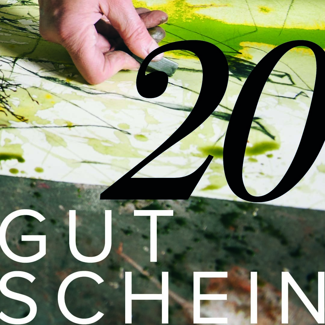 Banner Kohlezeichnung 20 Euro Wertgutschein