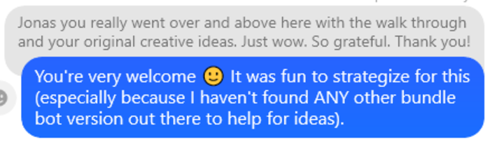 Screenshot Testimonial for DFY DM Automation Service
