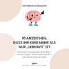 Gehirn-Illustration mit Lupe – Cover der ZEPP-Checkliste zu ADHS-Anzeichen bei Kindern