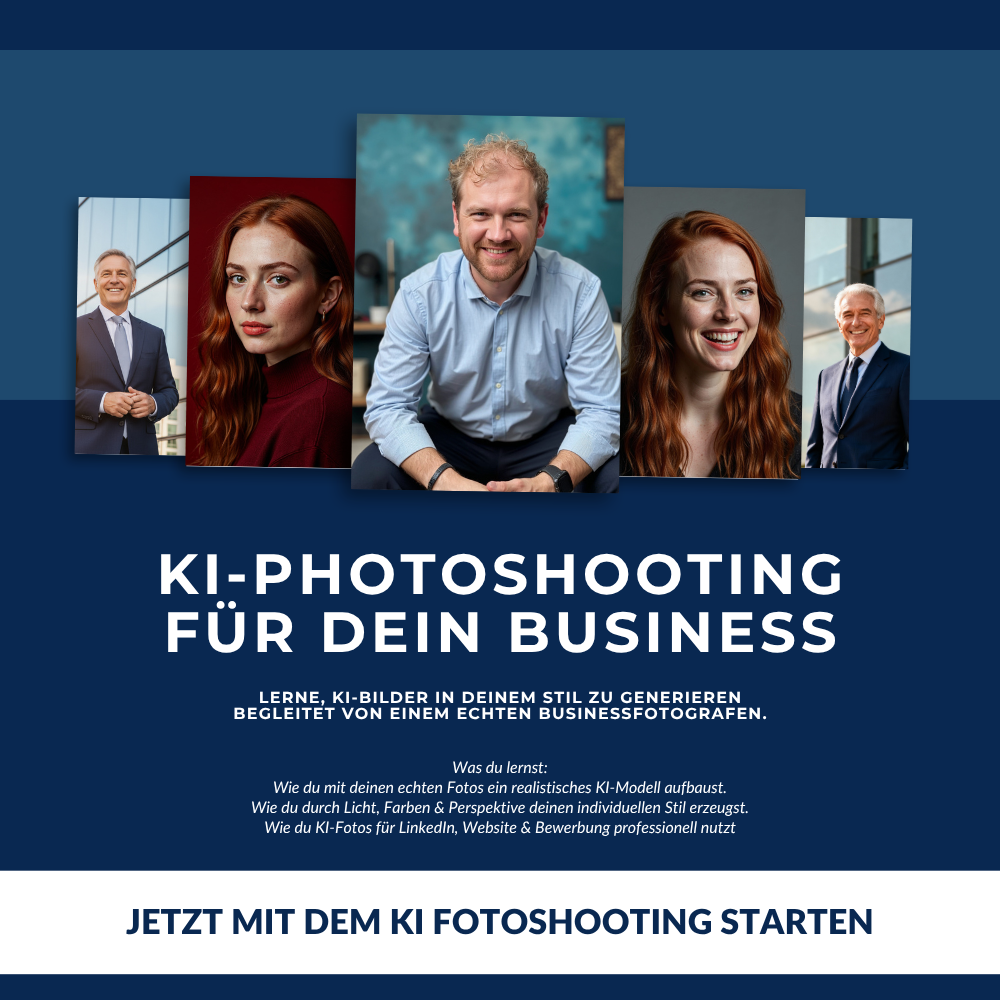 KI Photoshooting für dein Business von einem Echten Businessfotografen. 