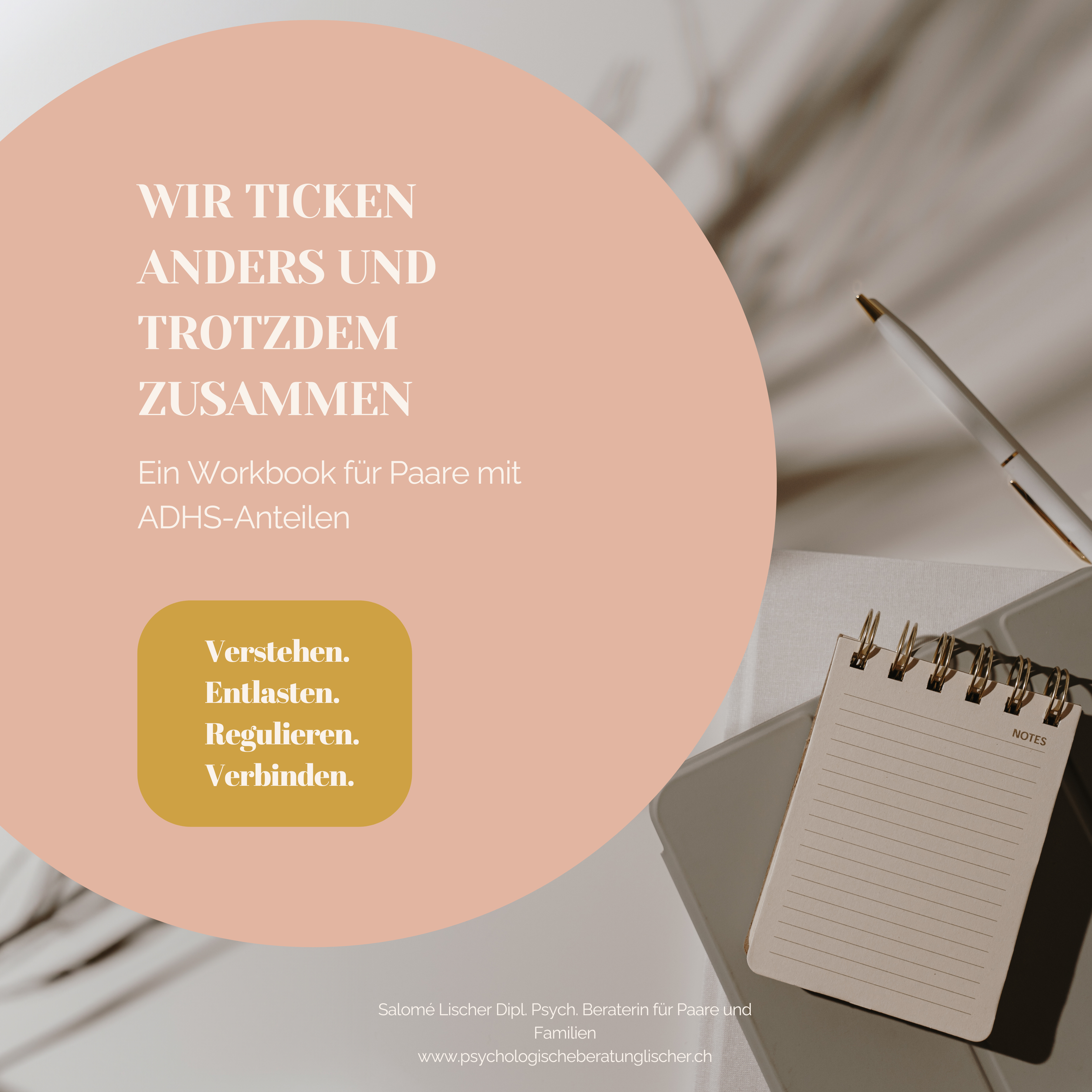 Cover des Workbooks, Wir ticken anders und trotzdem zusammen - ADHS in Beziehungen
