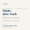 Banner für Müde aber wach, hell, Sie