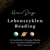 Lebenszyklenreading Bild mit Planeten und Sternen