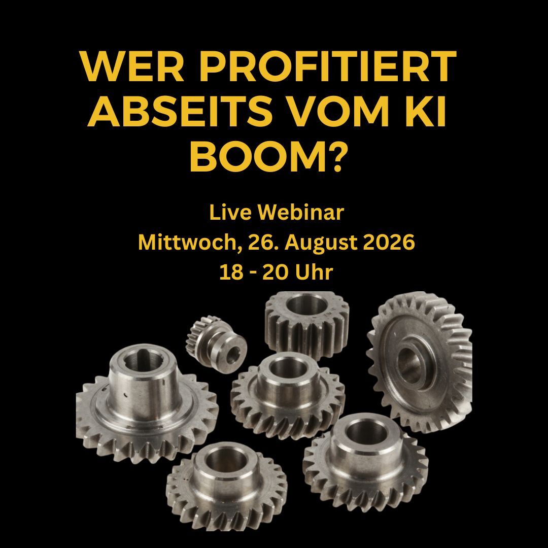 Banner für live Webinar: Wer profitiert abseits vom KI Boom?
