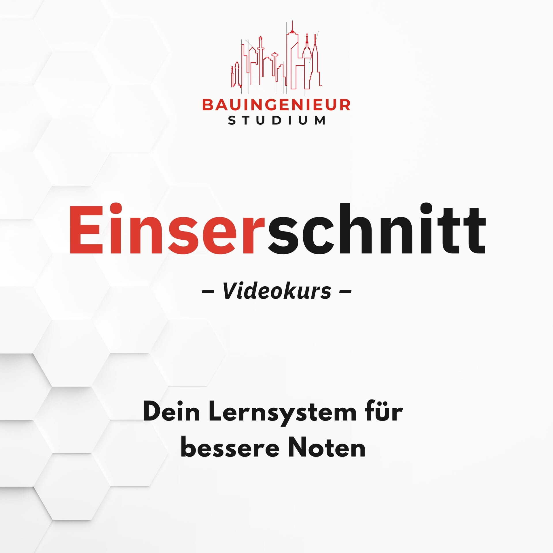Einserschnitt Videokurs Bauingenieurwesen