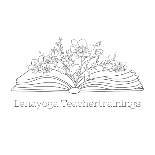 Logo von Lenayoga Teacher Trainings - Blumen wachsen aus einem Buch