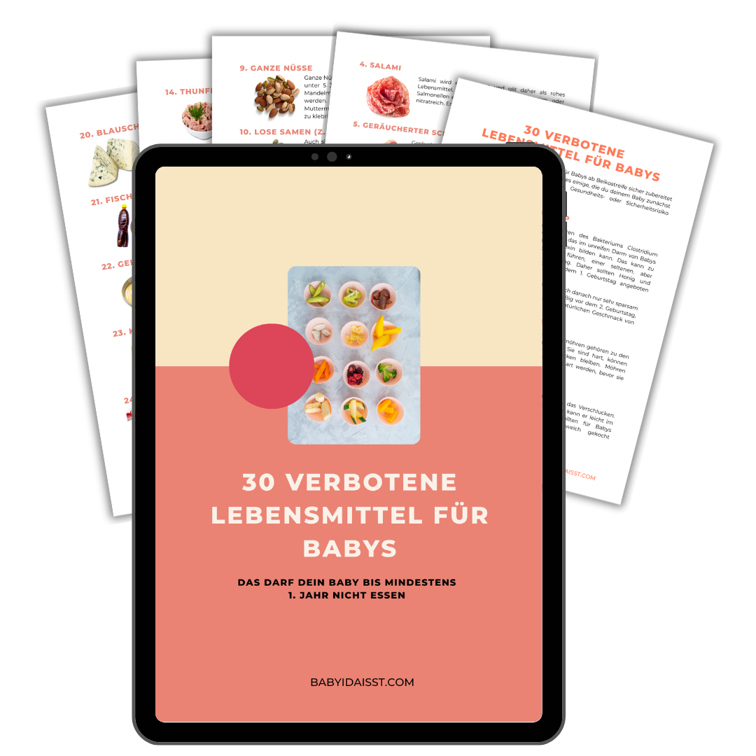 Liste verbotene Lebensmittel für Babys