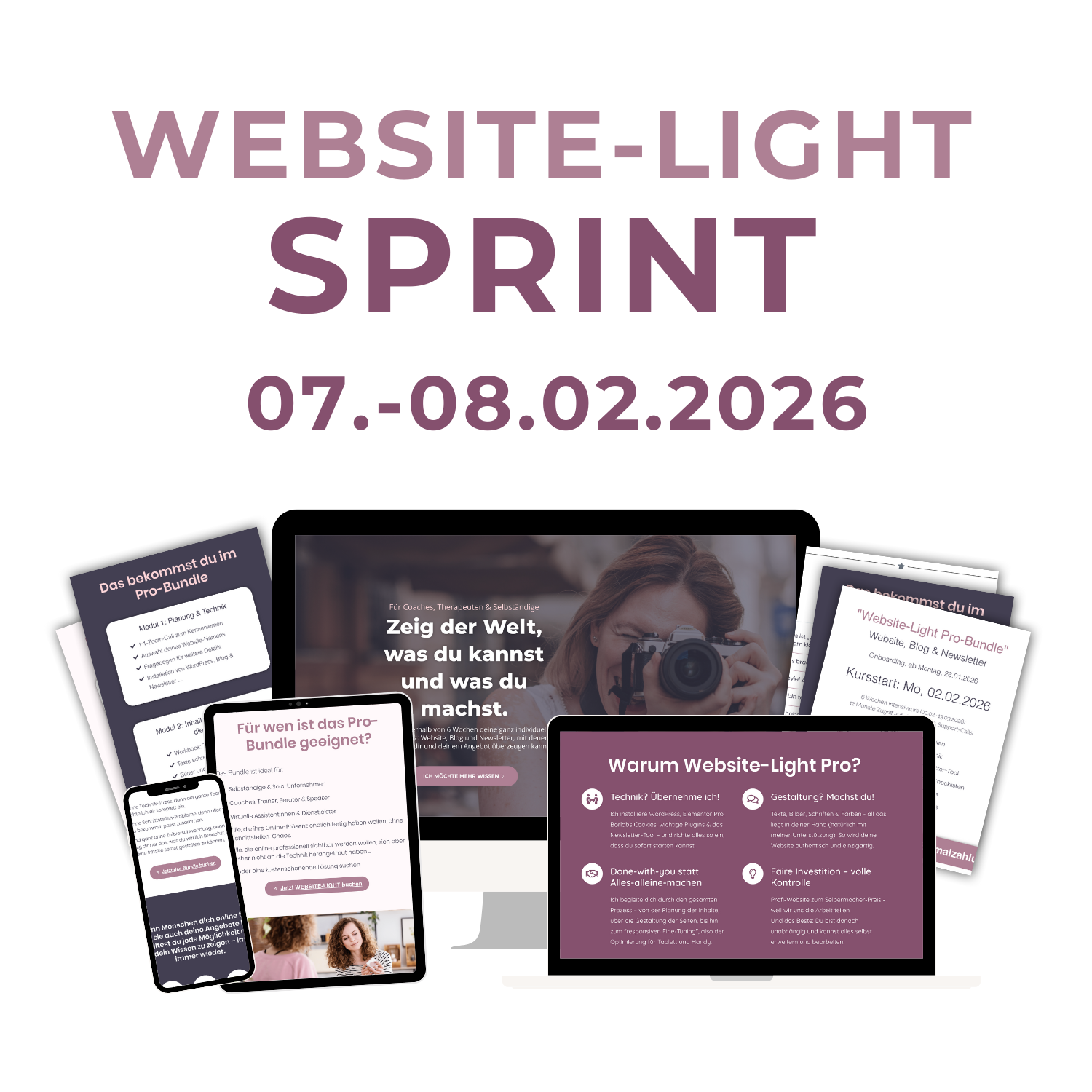 Website-Light-Sprint Mockups