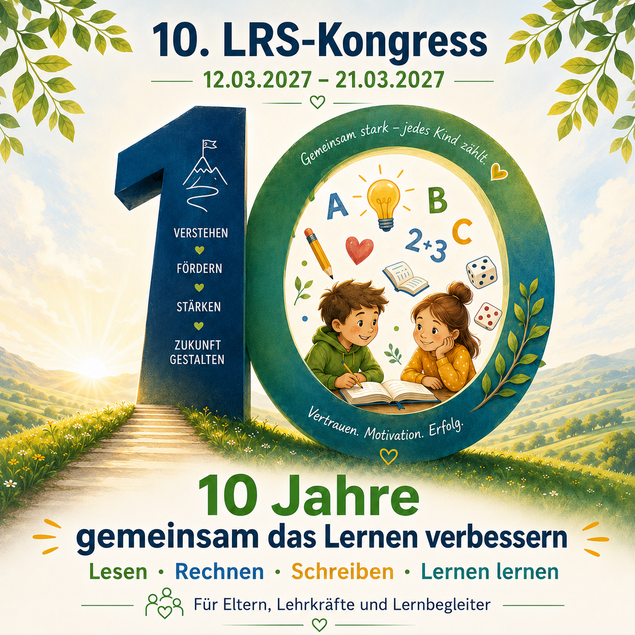 10. LRS-Kongress - 10 Jahre gemeinsam das Lernen verbessern (Bild KI generiert)