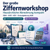 Cover zum „großen Ziffernworkshop“ mit medizinischen und Abrechnungs-Symbolen