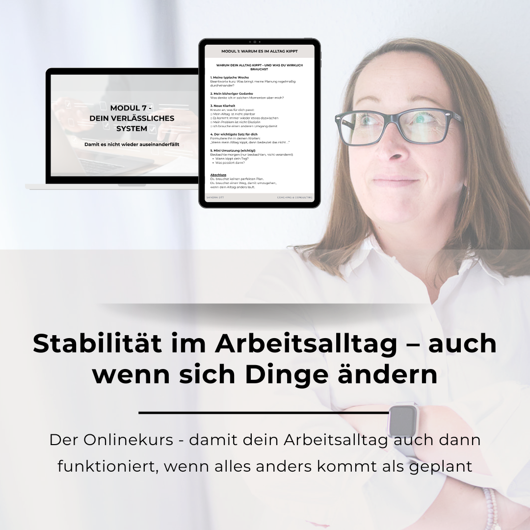 Stabilität im Arbeitsalltag