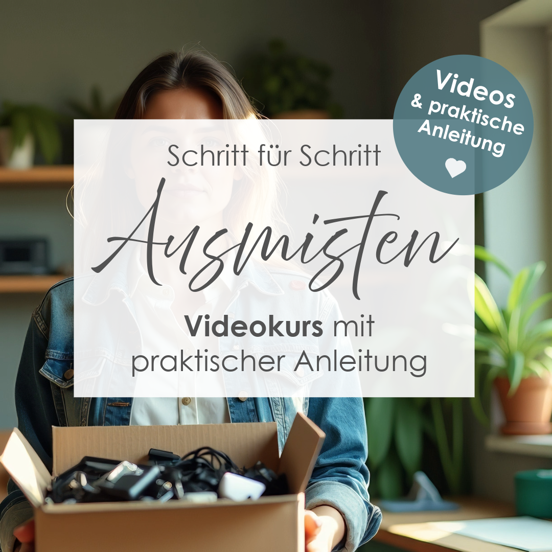 Endlich Ausmisten - Cover für Videokurs mit praktischer Anleitung
