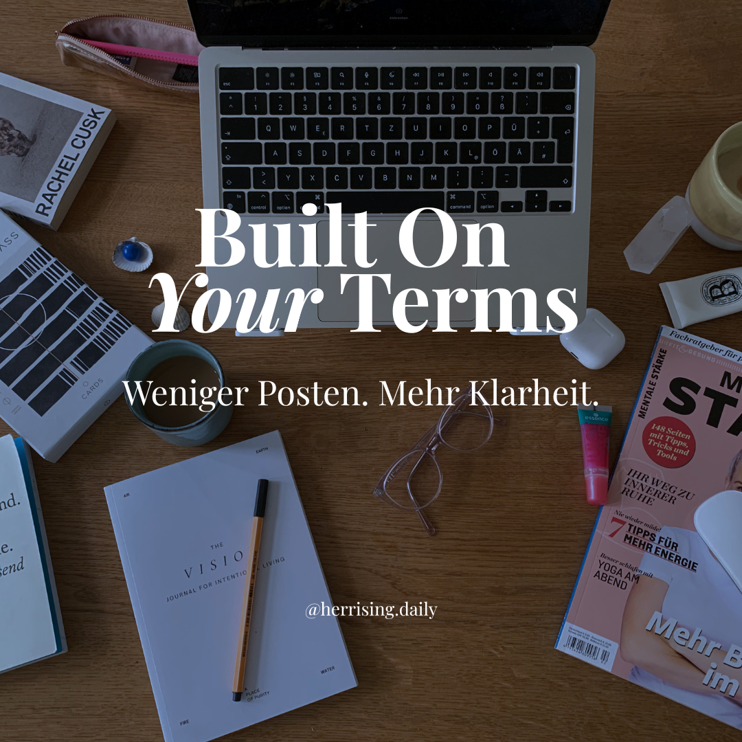 Built On Your Terms - Notion Template für selbstständige Frauen. Endlich Klarheit im Content.