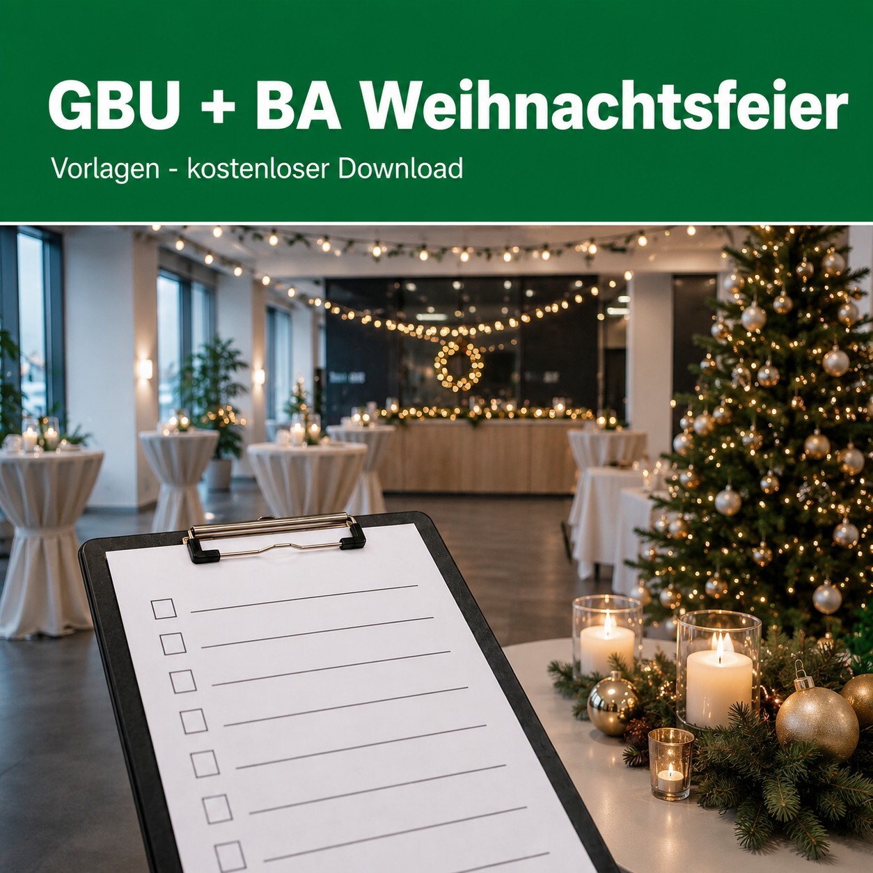 Cover: GBU und Betriebsanweisung Weihnachtsfeier – kostenloser Download