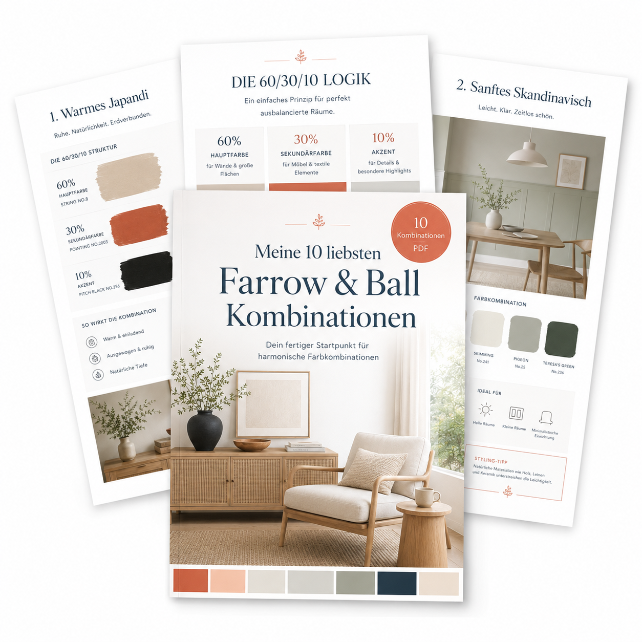 Mockup für PDF Meine 10 liebsten Farrow and Ball Kombinationen