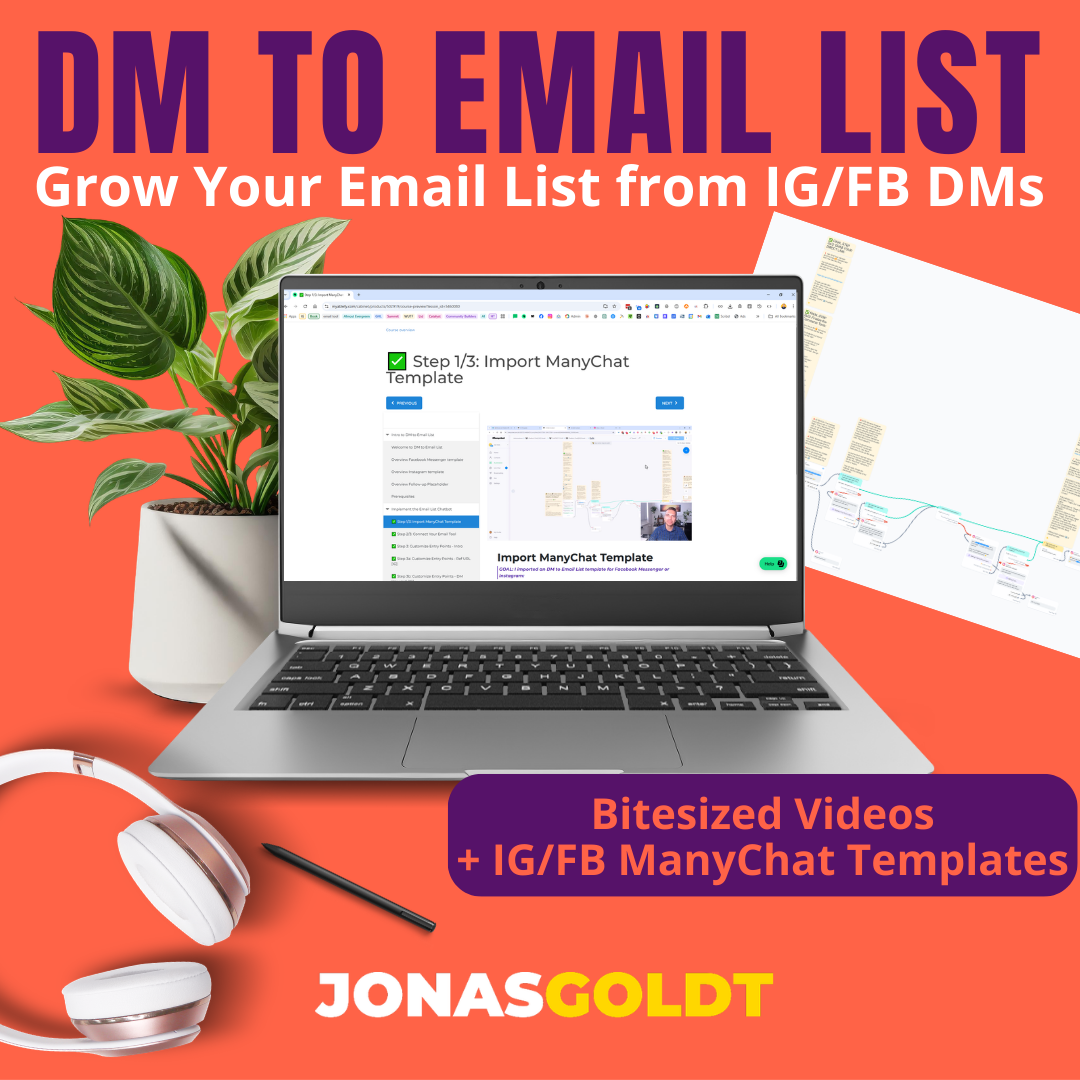 DM to Email List Cover with mockups