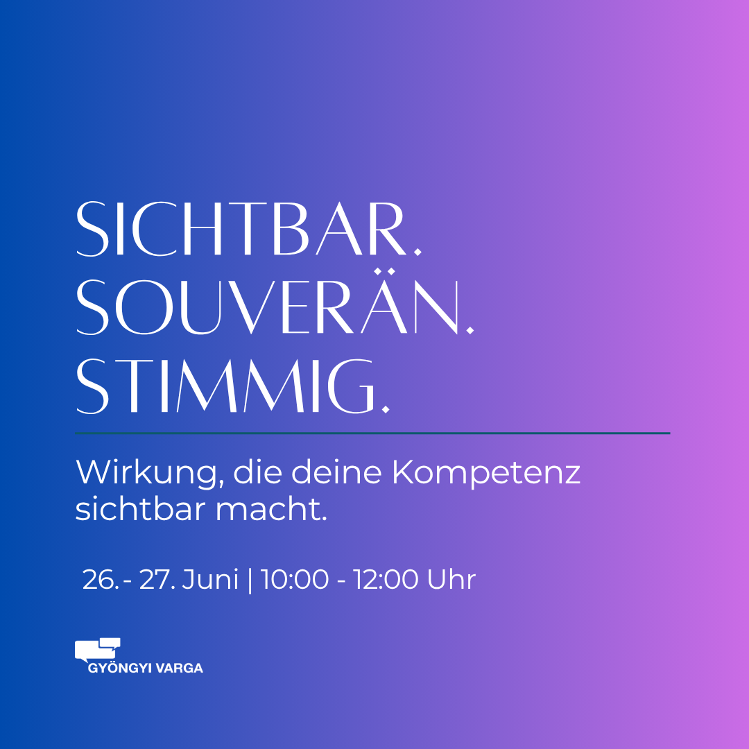 Sichtbar. Souverän. Stimmig. 
