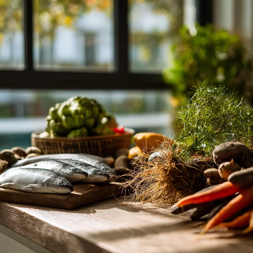 Fisch Gemüse gesunde Lebensmittel