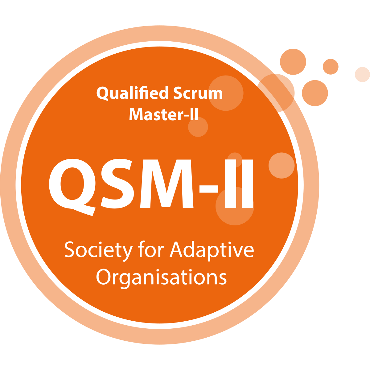 Logo for Qualified Scrum Master-II course certified by the Society for Adaptive Organisations