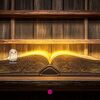 medialer online Kurs zum Selbstlernen mystisches Buch mit Gold und kleinem Gespenst