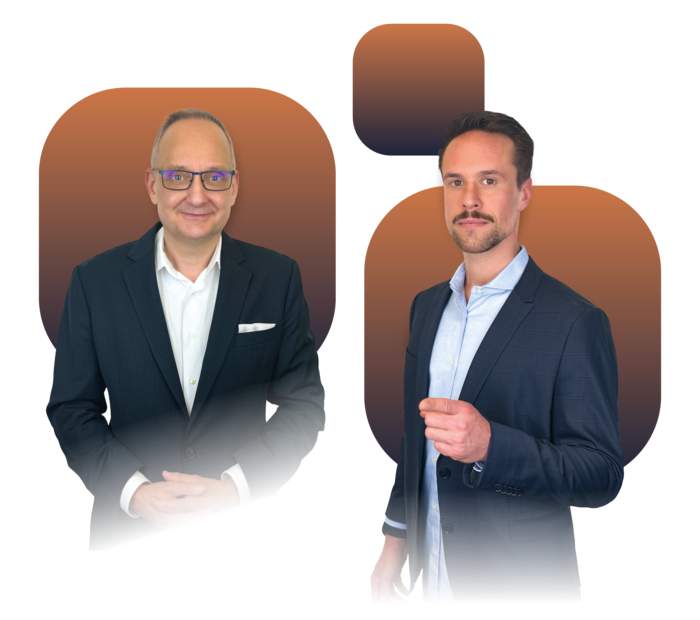 Thomas Friederichs und Maximilian Baas, Personalberater von C-Suite und Kursleiter der Videoreihe