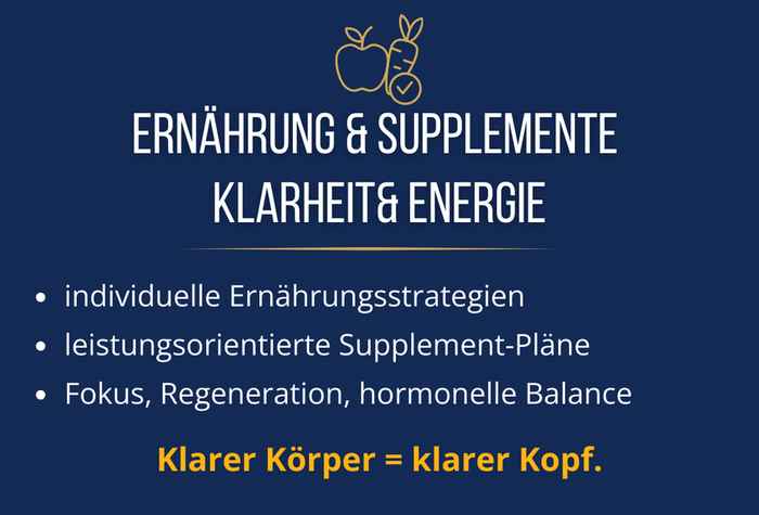Ernährung, Supplemente, Klarheit und Energie. Klare Körper ist klarer Kopf