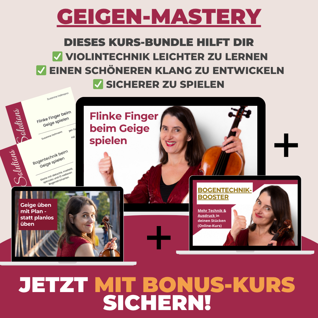 Kursbundle Flinke Ginger, Geige üben und Bogentechnik