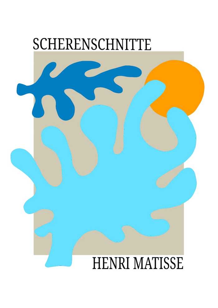 Poster Beispiel zu Henri Matisses Scherenschnitte mit Sonnenuntergang Muster